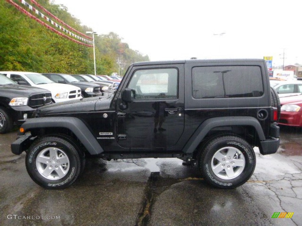 Black 2015 Jeep Wrangler Sport S 4x4 Exterior Photo #97918300