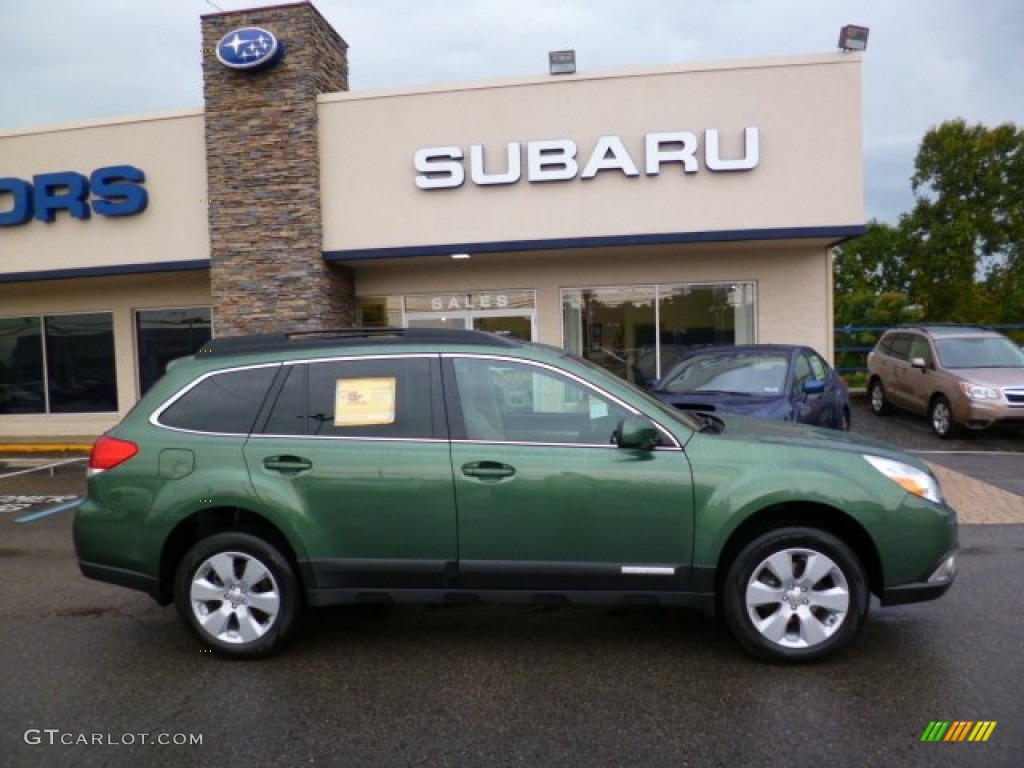 2012 Outback 2.5i Premium - Cypress Green Pearl / Warm Ivory photo #10