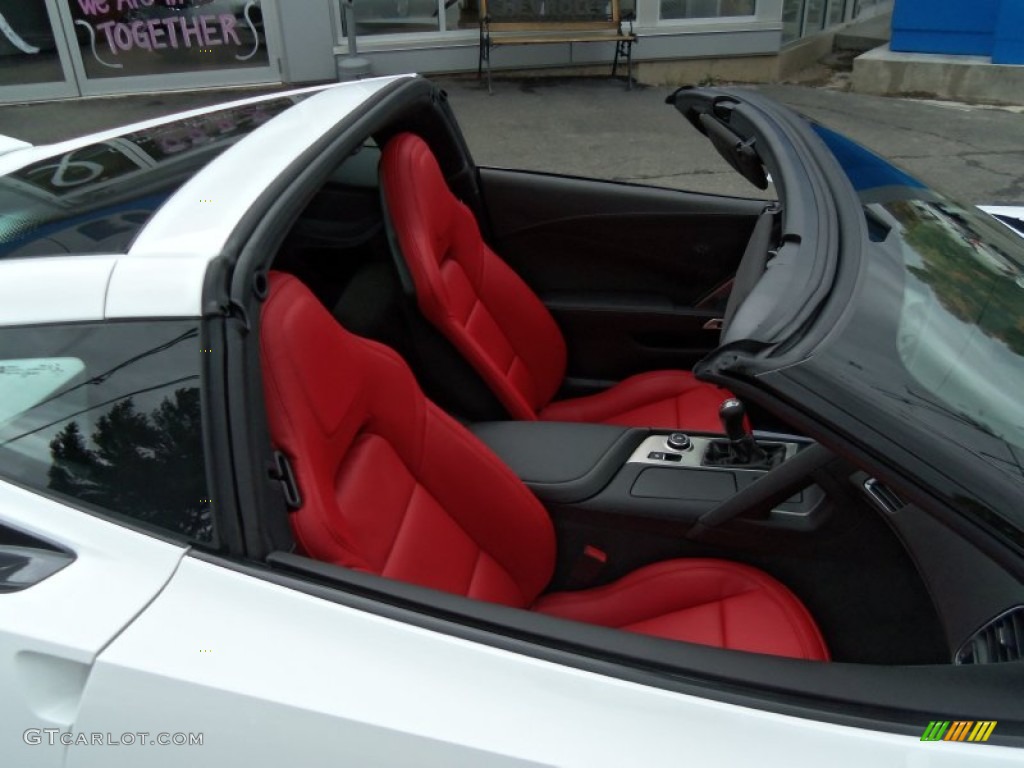 2015 Corvette Stingray Coupe - Arctic White / Adrenaline Red photo #15