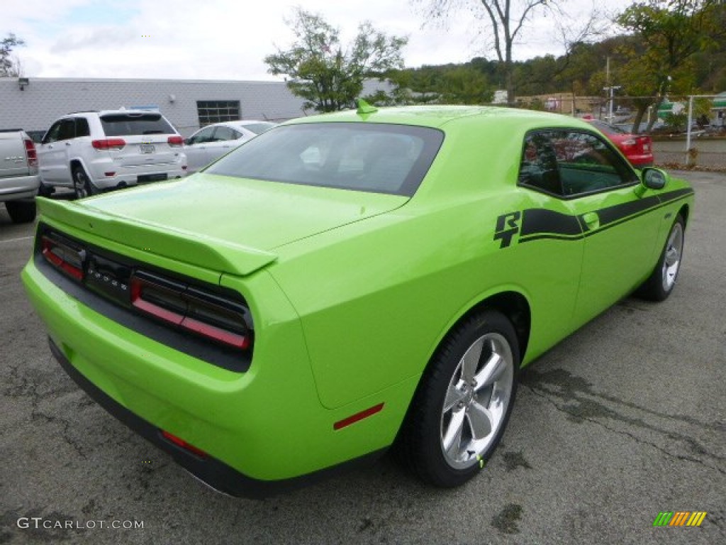 2015 Challenger R/T Plus - Sublime Green Pearl / Black photo #5