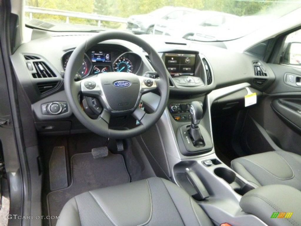 Charcoal Black Interior 2015 Ford Escape SE 4WD Photo #97923102