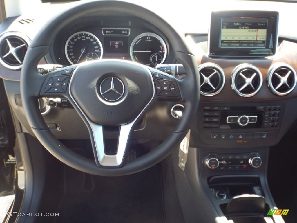 2014 Mercedes-Benz B Electric Drive Black Dashboard Photo #97930437