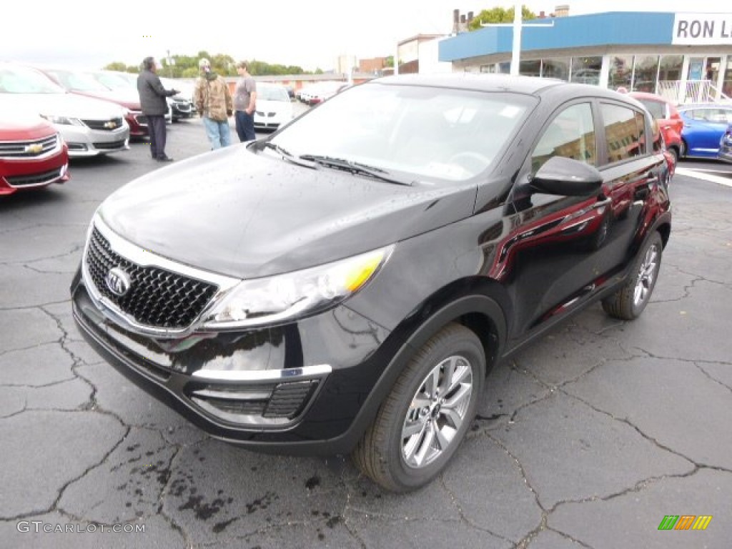 2015 Sportage LX - Black Cherry / Alpine Gray photo #4