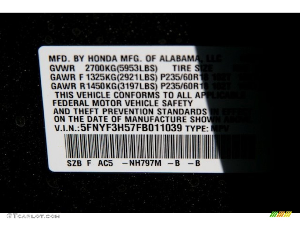 2015 Pilot EX-L - Modern Steel Metallic / Gray photo #24