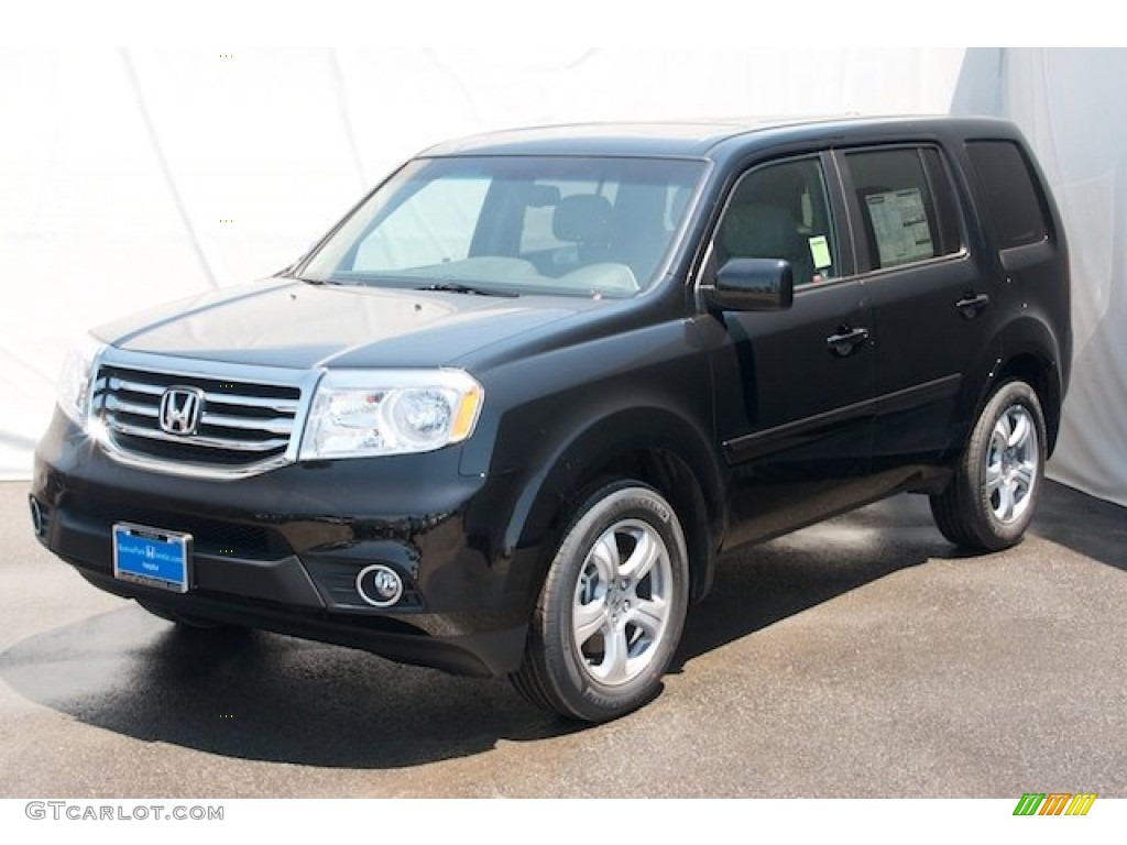 2015 Pilot EX-L - Crystal Black Pearl / Gray photo #3