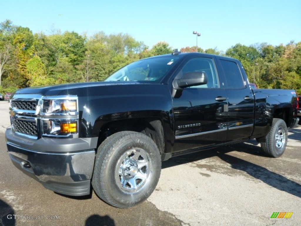 2015 Silverado 1500 WT Double Cab 4x4 - Black / Dark Ash/Jet Black photo #1