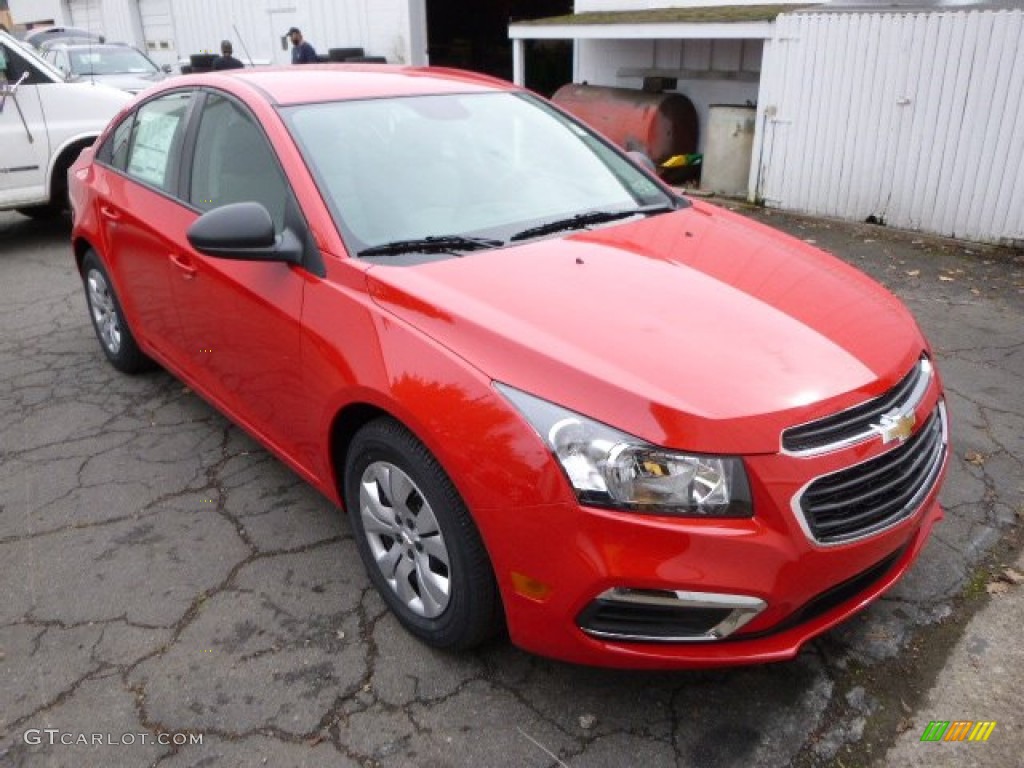 2015 Cruze LS - Red Hot / Jet Black/Medium Titanium photo #2