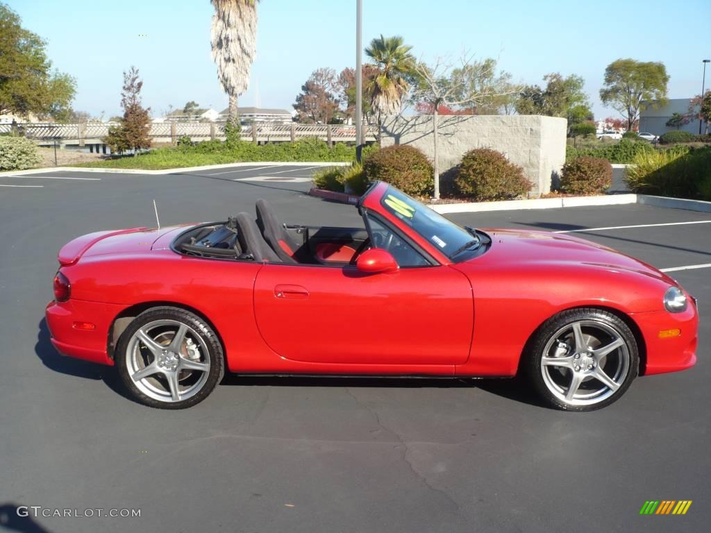 2004 MX-5 Miata MAZDASPEED Roadster - Velocity Red Mica / Black/Red photo #6