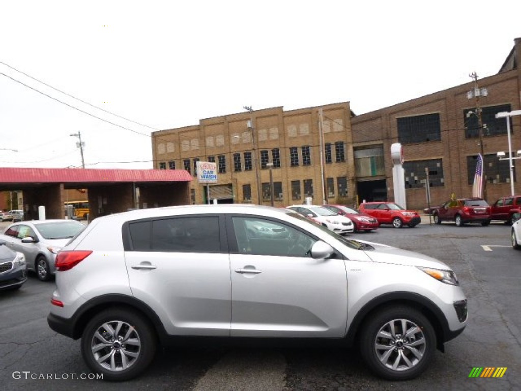 2015 Sportage LX AWD - Bright Silver / Black photo #1