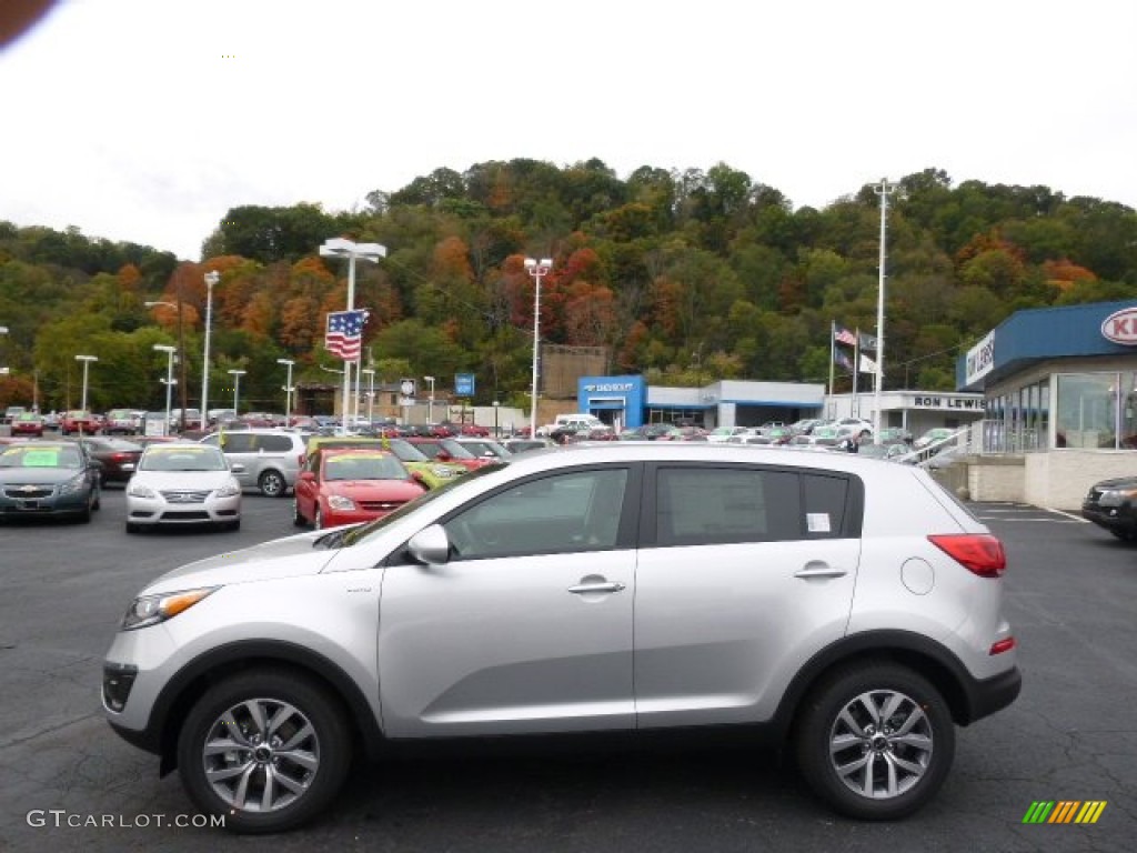 2015 Sportage LX AWD - Bright Silver / Black photo #5