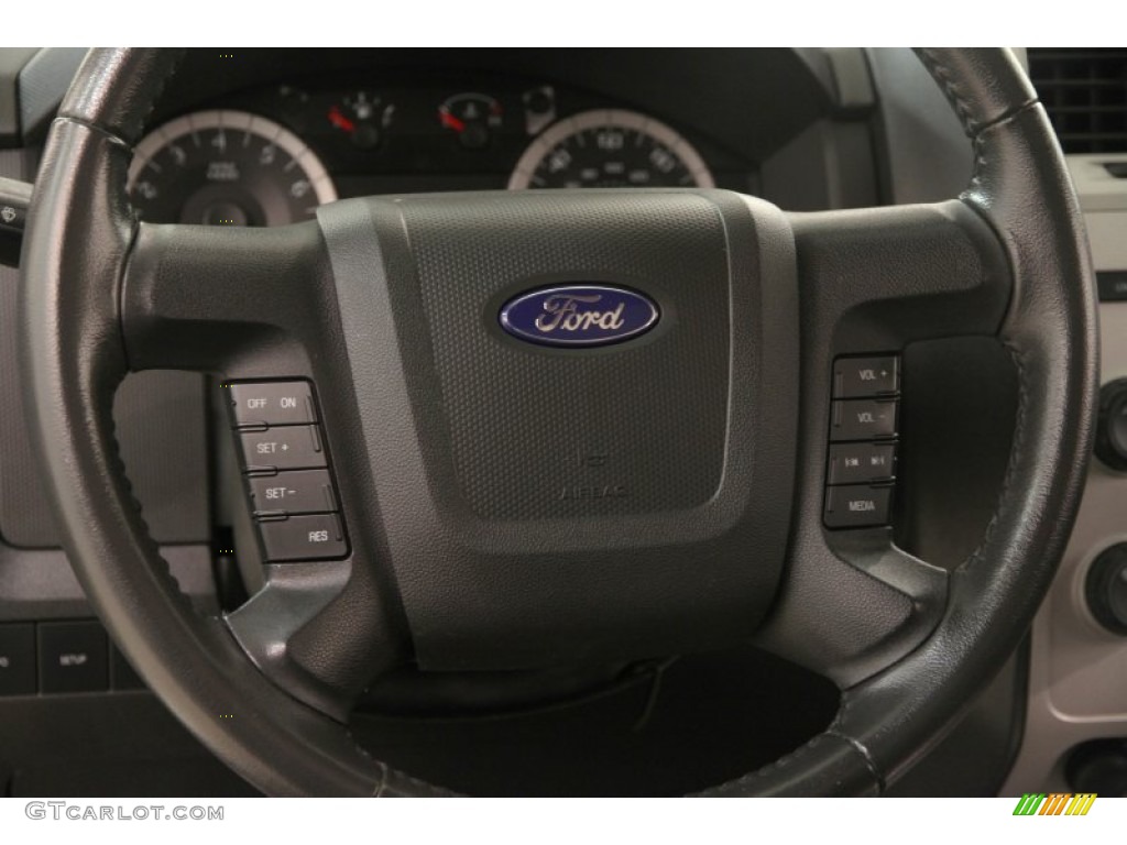 2010 Ford Escape XLT Charcoal Black Steering Wheel Photo #97940762