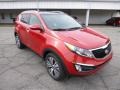 2015 Signal Red Kia Sportage EX AWD  photo #2