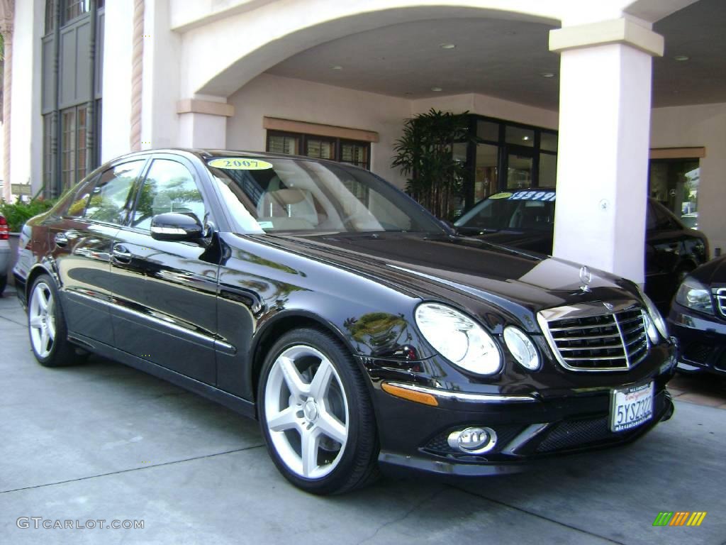 2007 E 350 Sedan - Sienna Black Metallic / Black/Sahara Beige photo #1