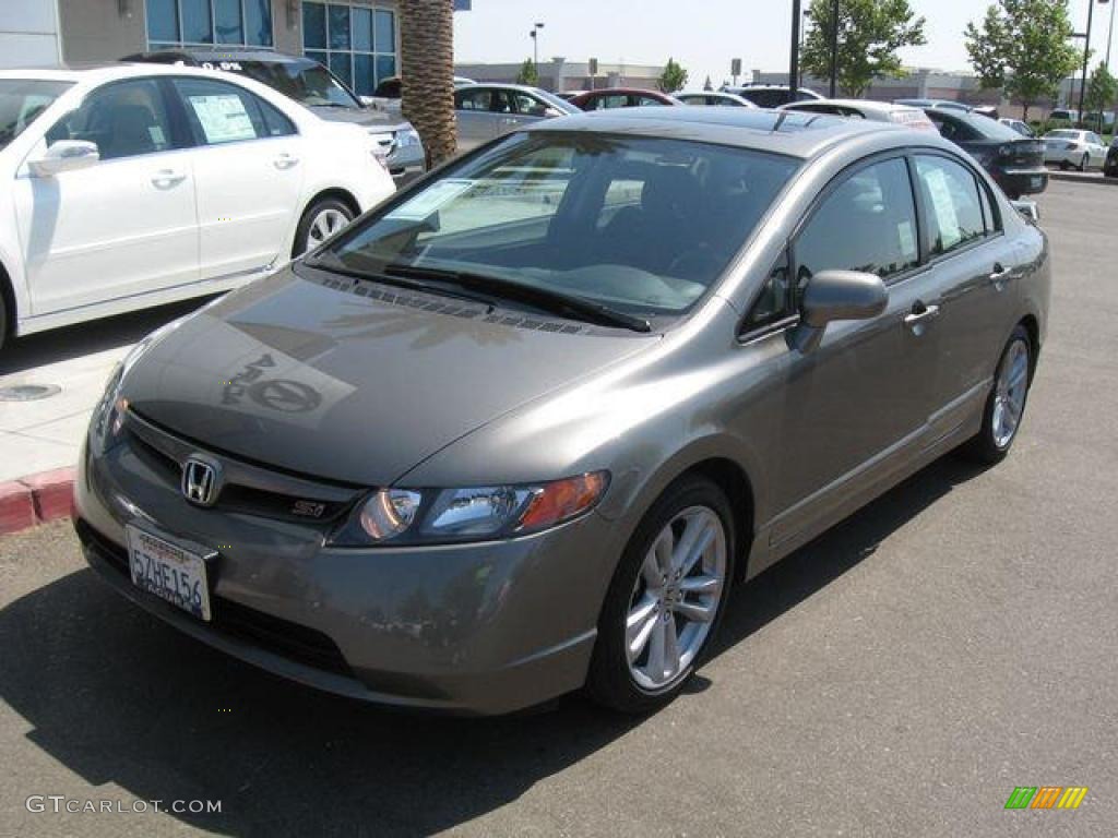 2007 Civic Si Sedan - Galaxy Gray Metallic / Black photo #2