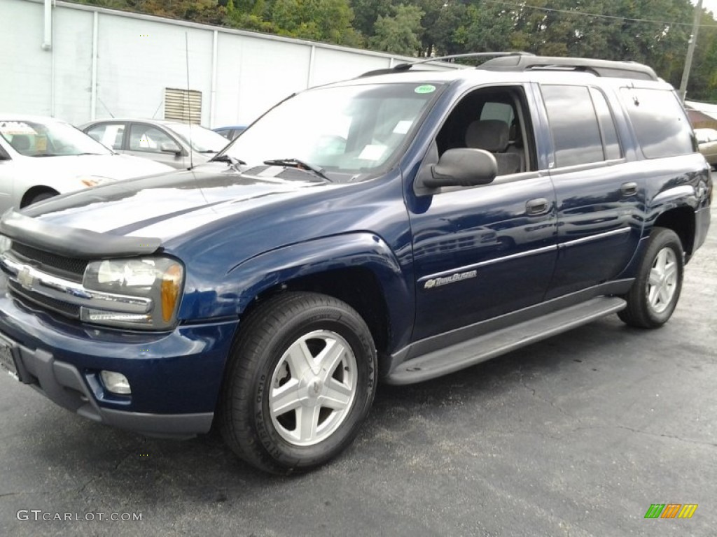 2003 TrailBlazer EXT LT 4x4 - Indigo Blue Metallic / Light Oak photo #2