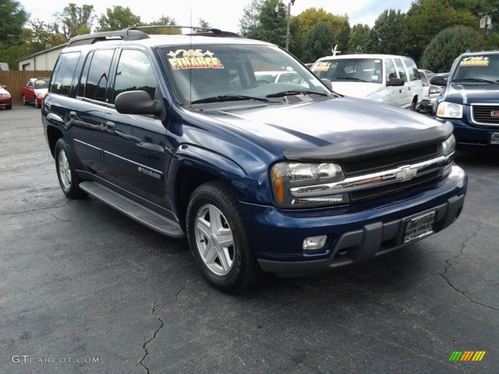 2003 TrailBlazer EXT LT 4x4 - Indigo Blue Metallic / Light Oak photo #8