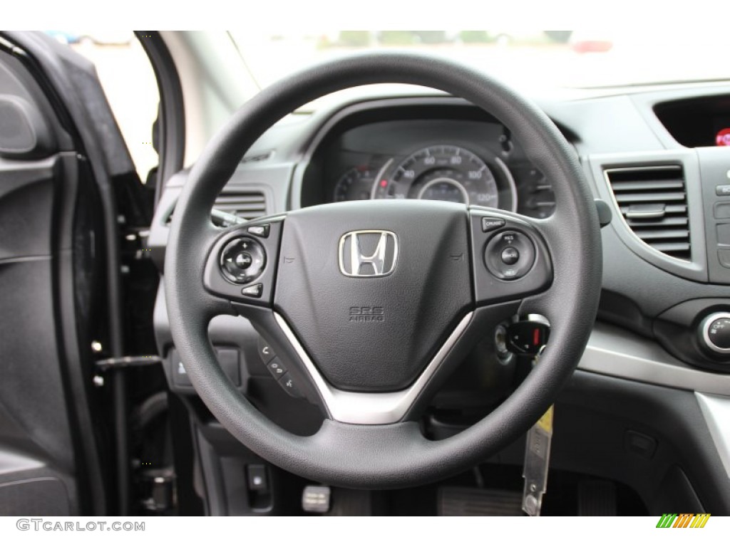 2012 CR-V EX 4WD - Crystal Black Pearl / Black photo #14