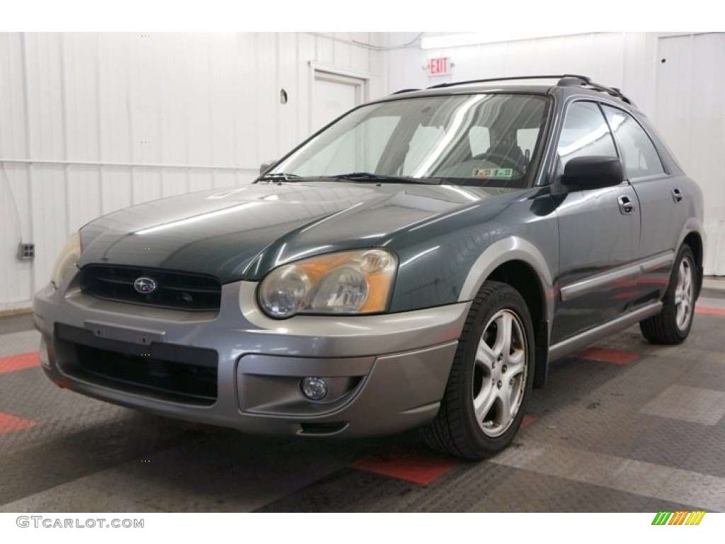 2004 Impreza Outback Sport Wagon - Woodland Green Pearl / Gray photo #3