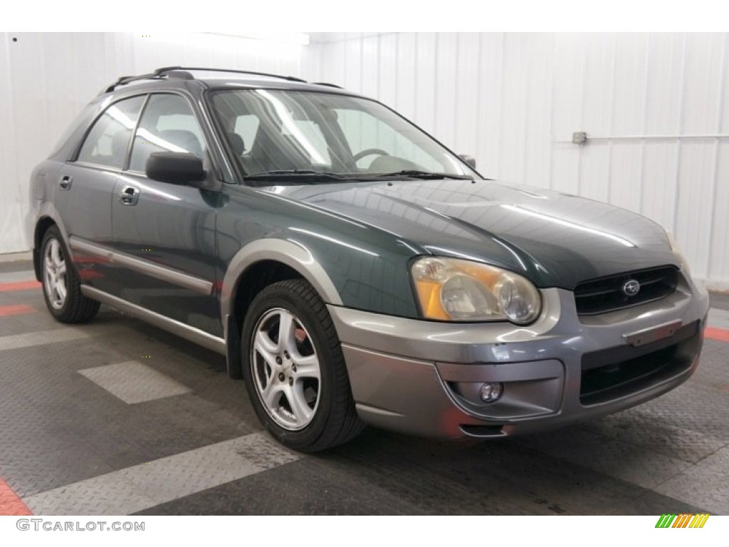 2004 Impreza Outback Sport Wagon - Woodland Green Pearl / Gray photo #5
