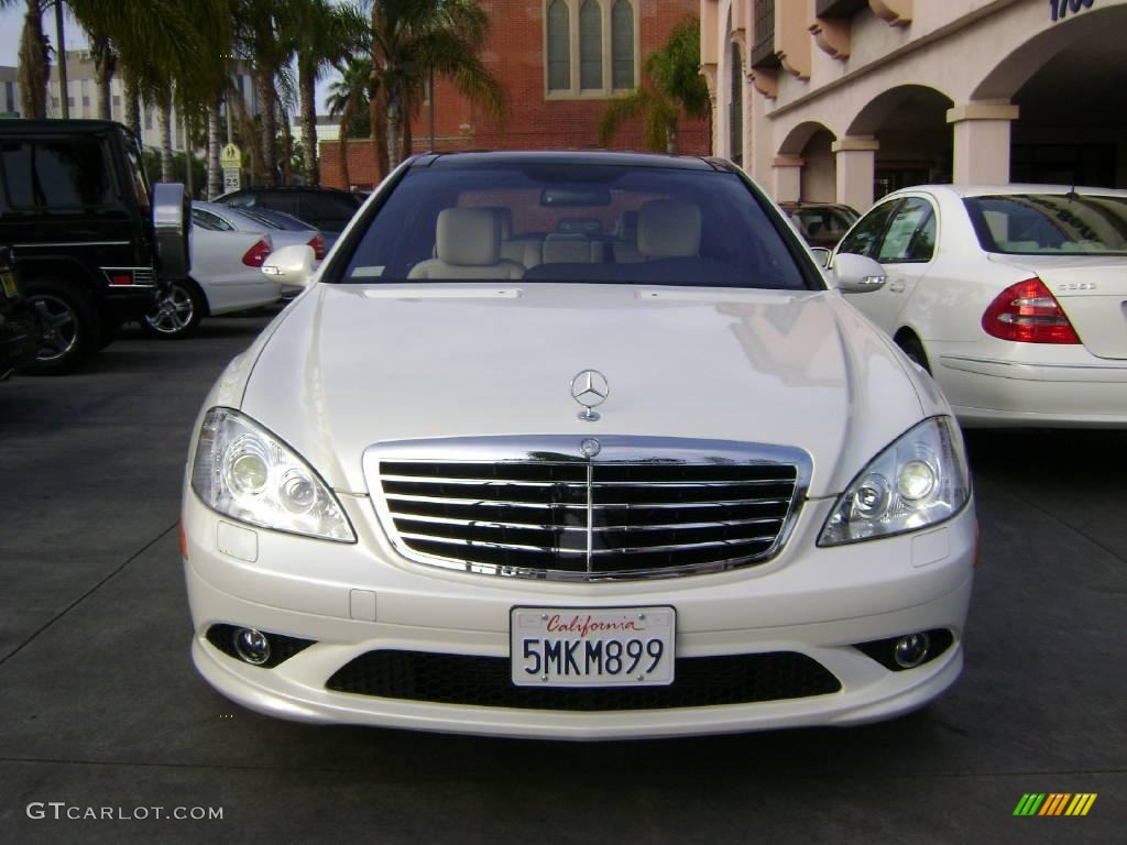 2007 S 550 Sedan - designo Mystic White / designo Porcelain Beige photo #4