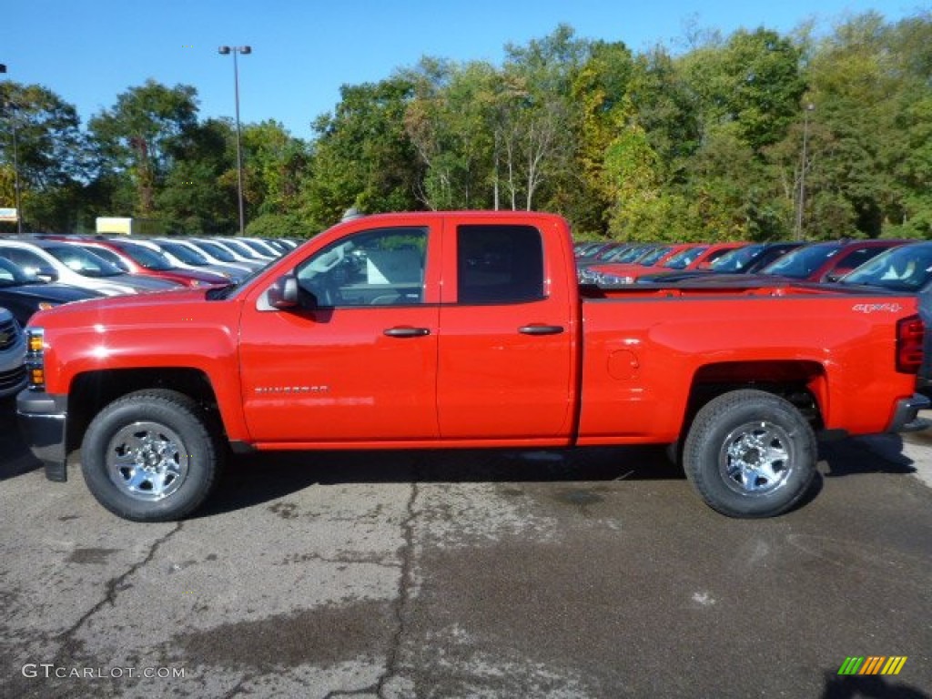 2015 Silverado 1500 WT Double Cab 4x4 - Victory Red / Dark Ash/Jet Black photo #2