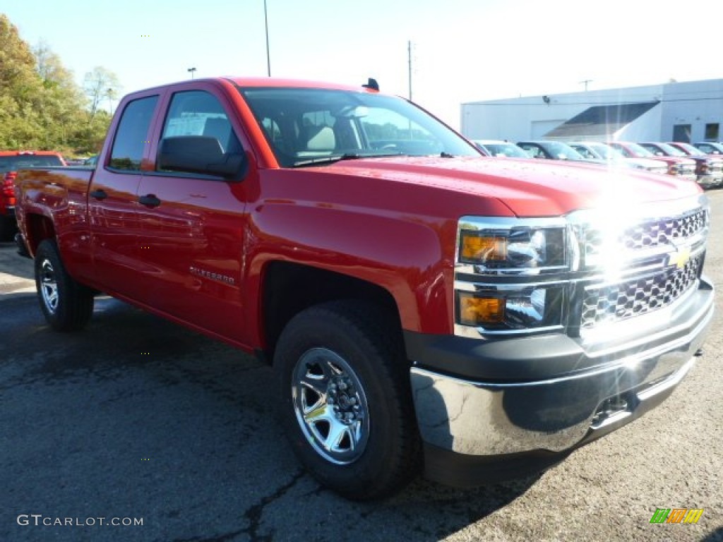 2015 Silverado 1500 WT Double Cab 4x4 - Victory Red / Dark Ash/Jet Black photo #6