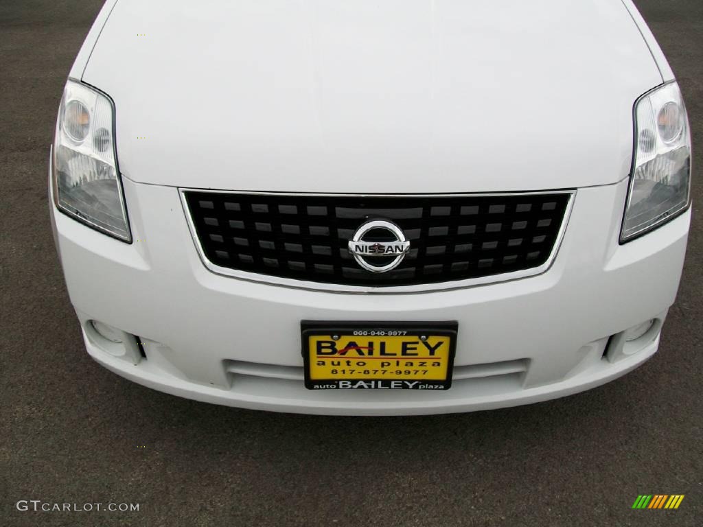 2008 Sentra 2.0 - Fresh Powder White / Charcoal/Steel photo #1