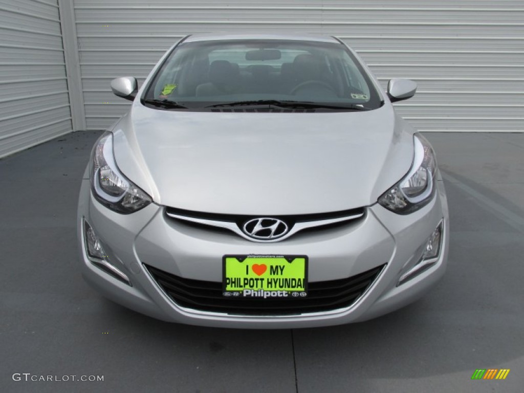 2015 Elantra SE Sedan - Shimmering Air Silver / Gray photo #8