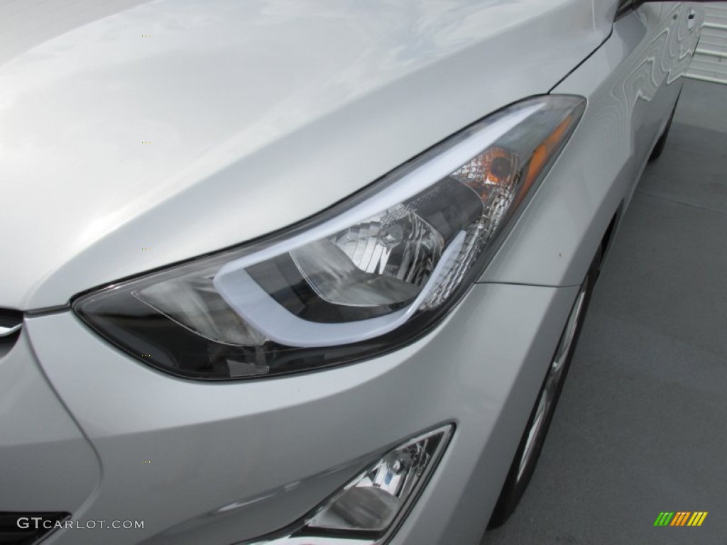 2015 Elantra SE Sedan - Shimmering Air Silver / Gray photo #9