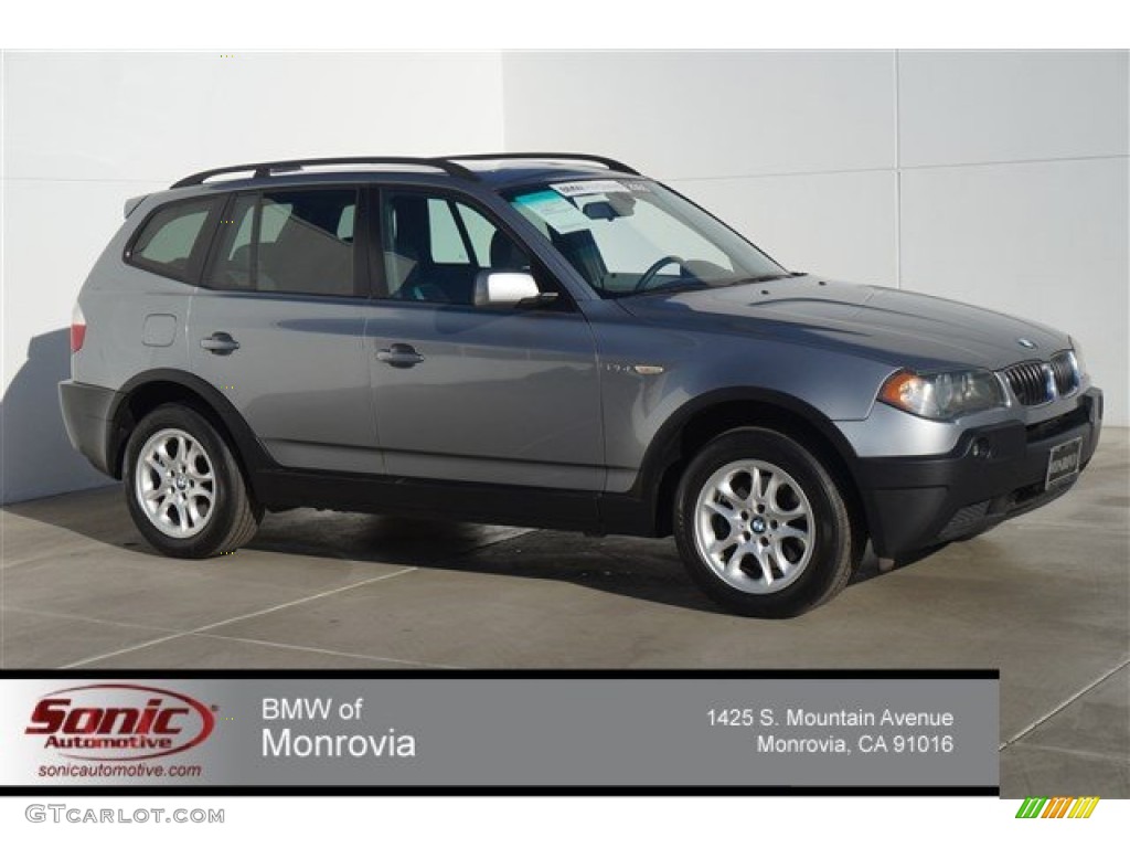 2005 X3 2.5i - Silver Gray Metallic / Grey photo #1