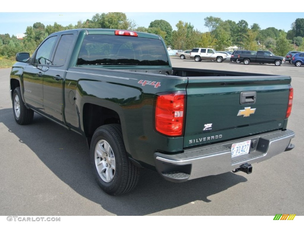 2015 Silverado 1500 LT Double Cab 4x4 - Rainforest Green Metallic / Jet Black photo #4