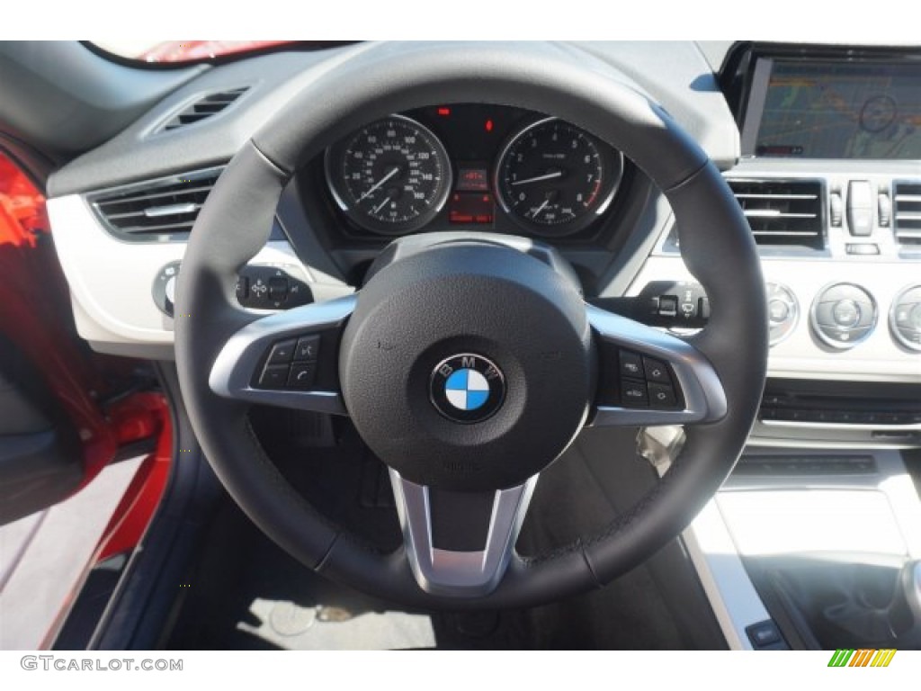 2015 BMW Z4 sDrive28i Black Steering Wheel Photo #97975678