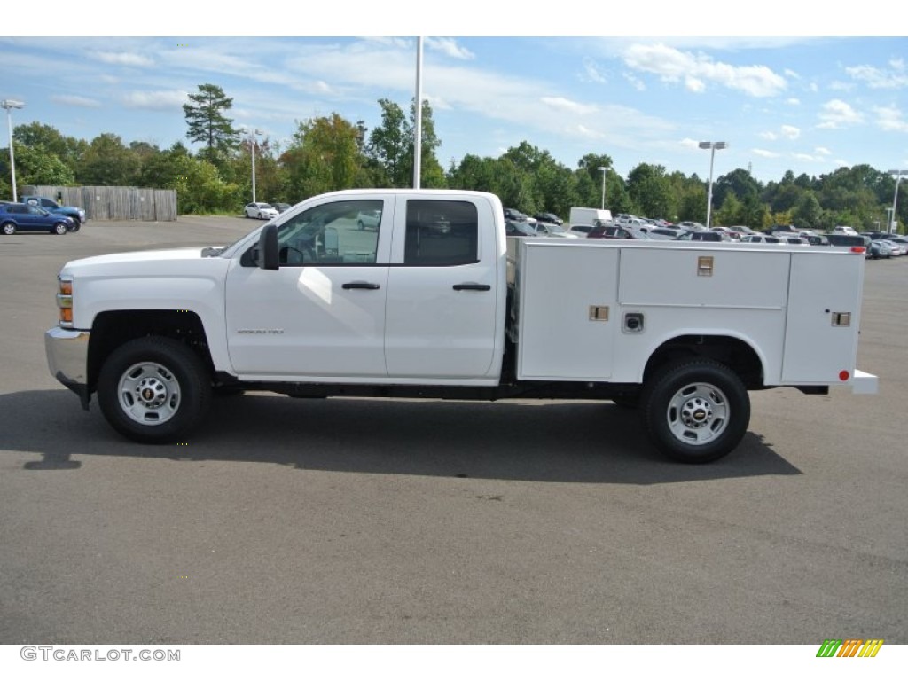 Summit White 2015 Chevrolet Silverado 2500HD WT Double Cab 4x4 Utility Exterior Photo #97975765