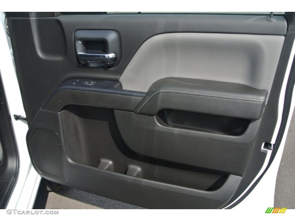 2015 Chevrolet Silverado 2500HD WT Double Cab 4x4 Utility Jet Black/Dark Ash Door Panel Photo #97976113
