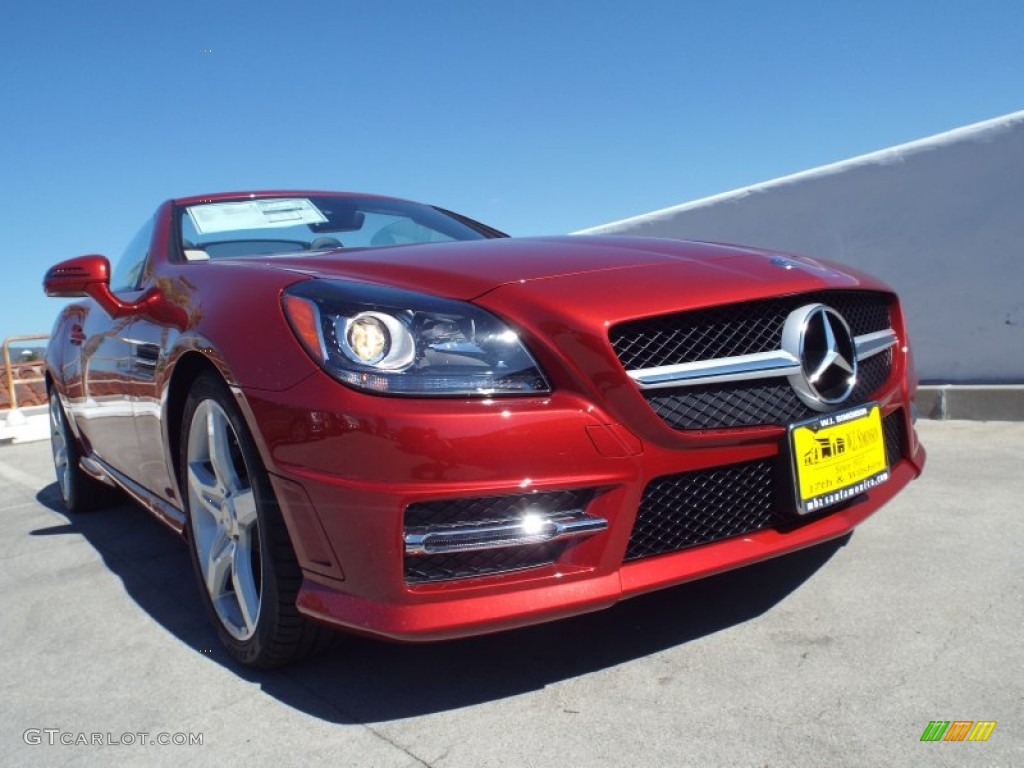 2015 SLK 350 Roadster - designo Cardinal Red Metallic / Sahara Beige photo #11