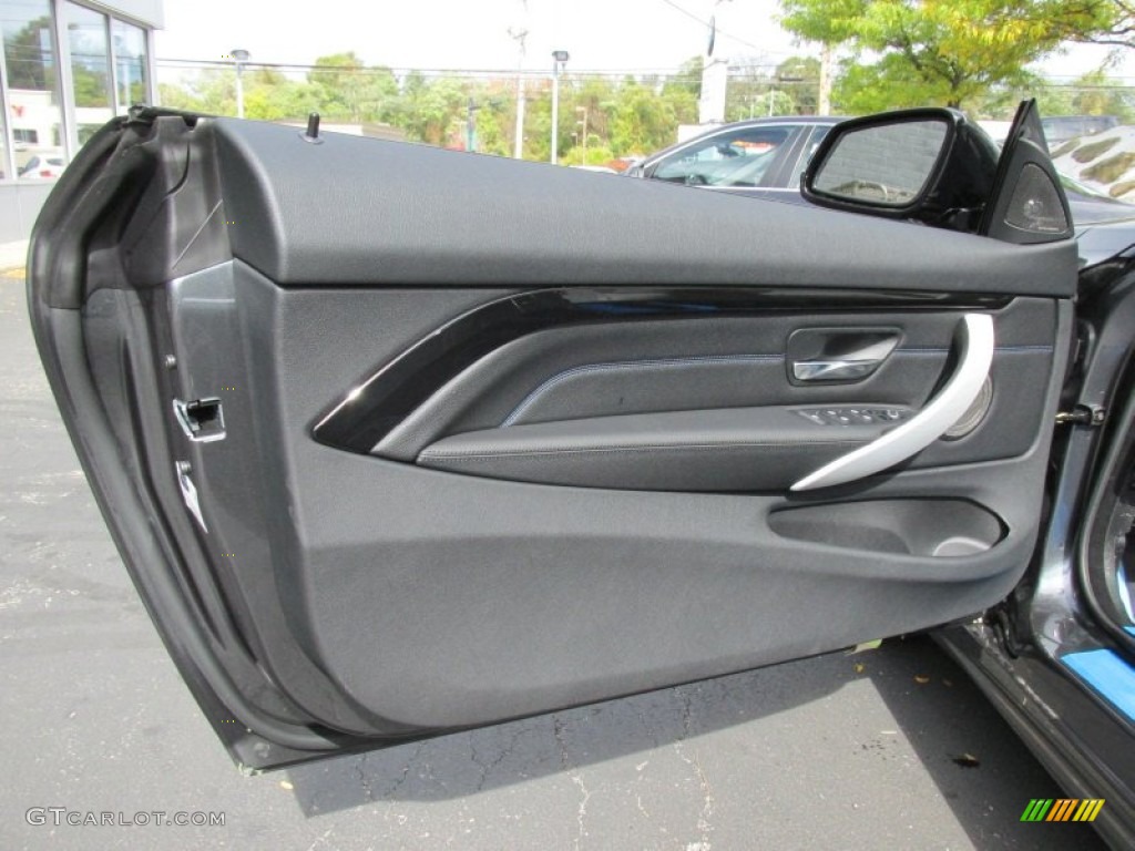 2015 BMW 4 Series 435i xDrive Convertible Black Door Panel Photo #97980280
