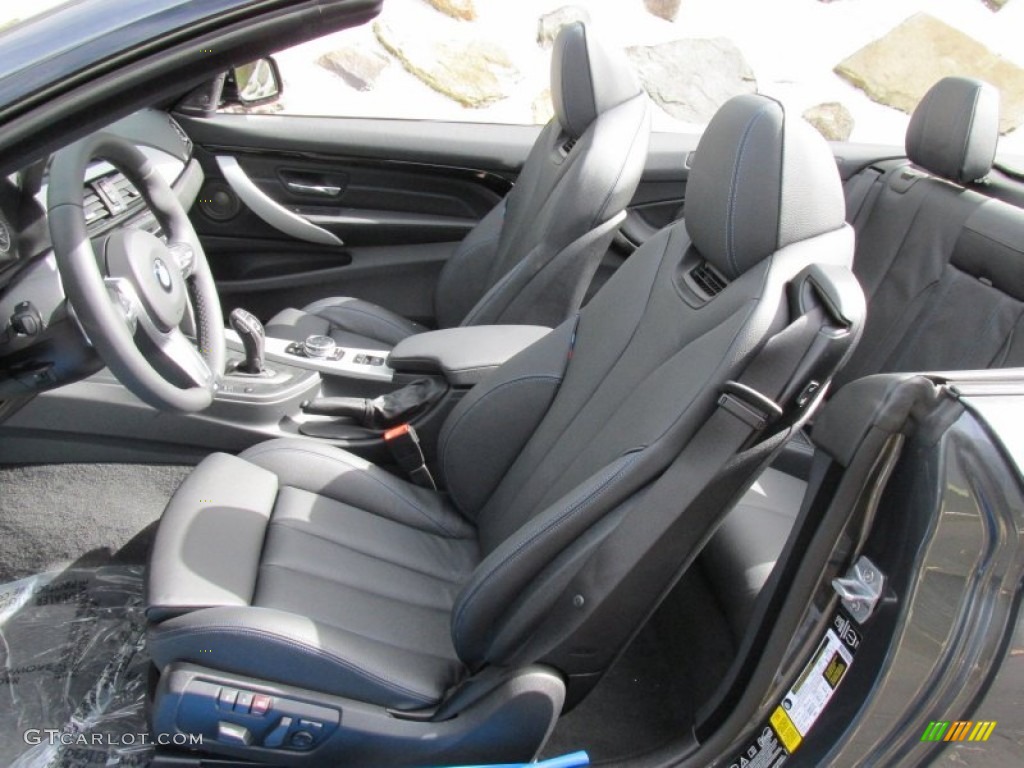Black Interior 2015 BMW 4 Series 435i xDrive Convertible Photo #97980304
