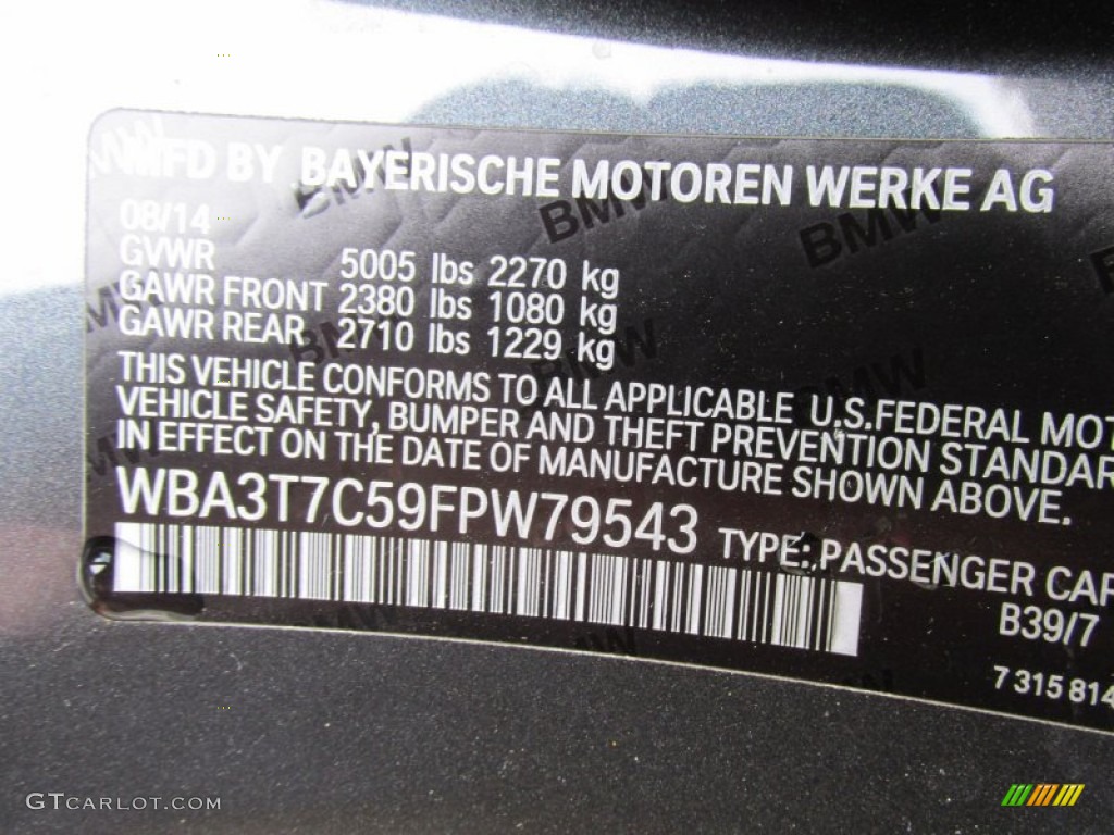 2015 4 Series Color Code B39 for Mineral Grey Metallic Photo #97980481