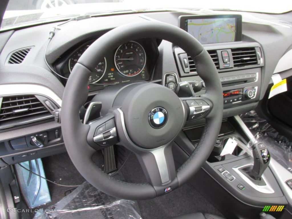 2015 BMW 2 Series M235i xDrive Coupe Black Steering Wheel Photo #97980892