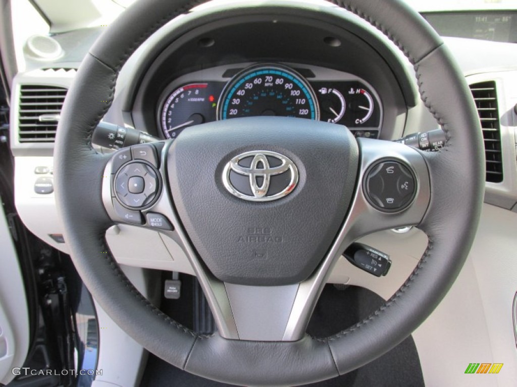 2015 Toyota Venza XLE V6 Light Gray Steering Wheel Photo #97982252