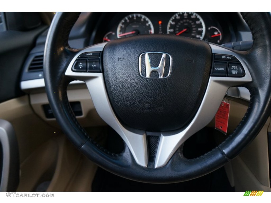 2008 Honda Accord EX-L V6 Coupe Ivory Steering Wheel Photo #97988164 | GTCarLot.com