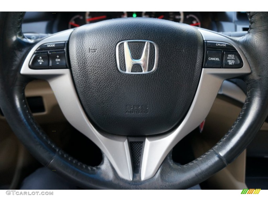 2008 Honda Accord EX-L V6 Coupe Ivory Steering Wheel Photo #97988236 | GTCarLot.com
