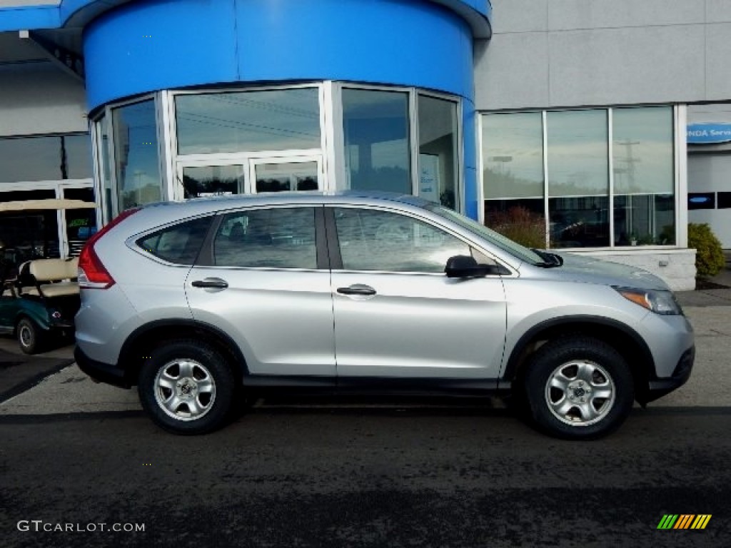 2013 CR-V LX AWD - Alabaster Silver Metallic / Gray photo #2