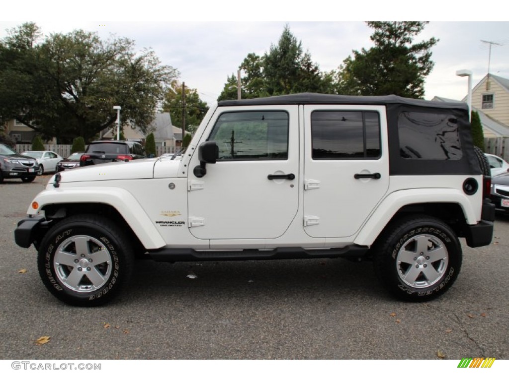Stone White 2010 Jeep Wrangler Unlimited Sahara 4x4 Exterior Photo #97991089