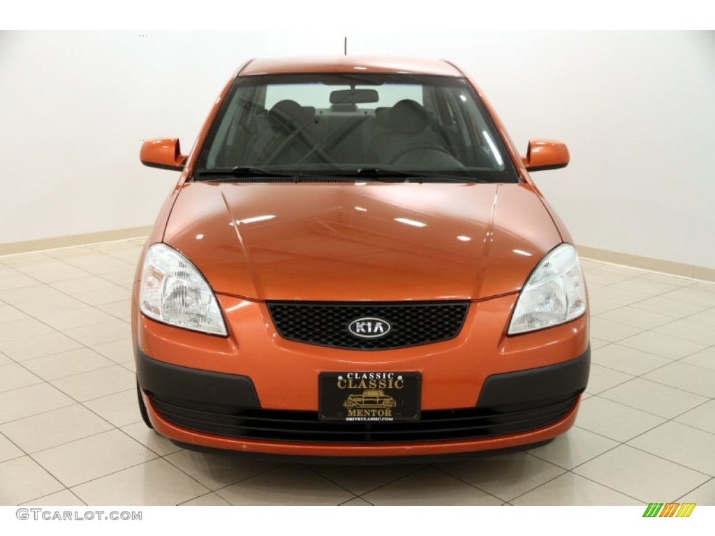 2009 Rio LX Sedan - Sunset Orange / Gray photo #2