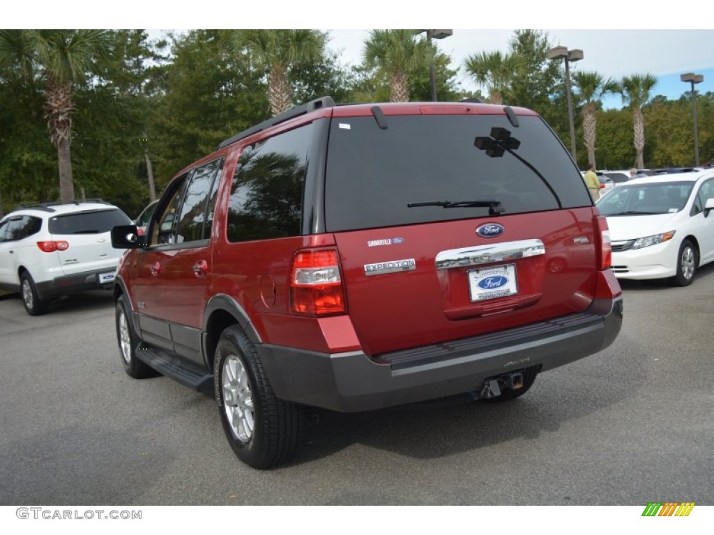 2007 Expedition XLT - Redfire Metallic / Charcoal Black photo #5