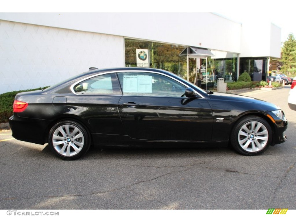 2011 3 Series 328i xDrive Coupe - Black Sapphire Metallic / Oyster/Black Dakota Leather photo #2