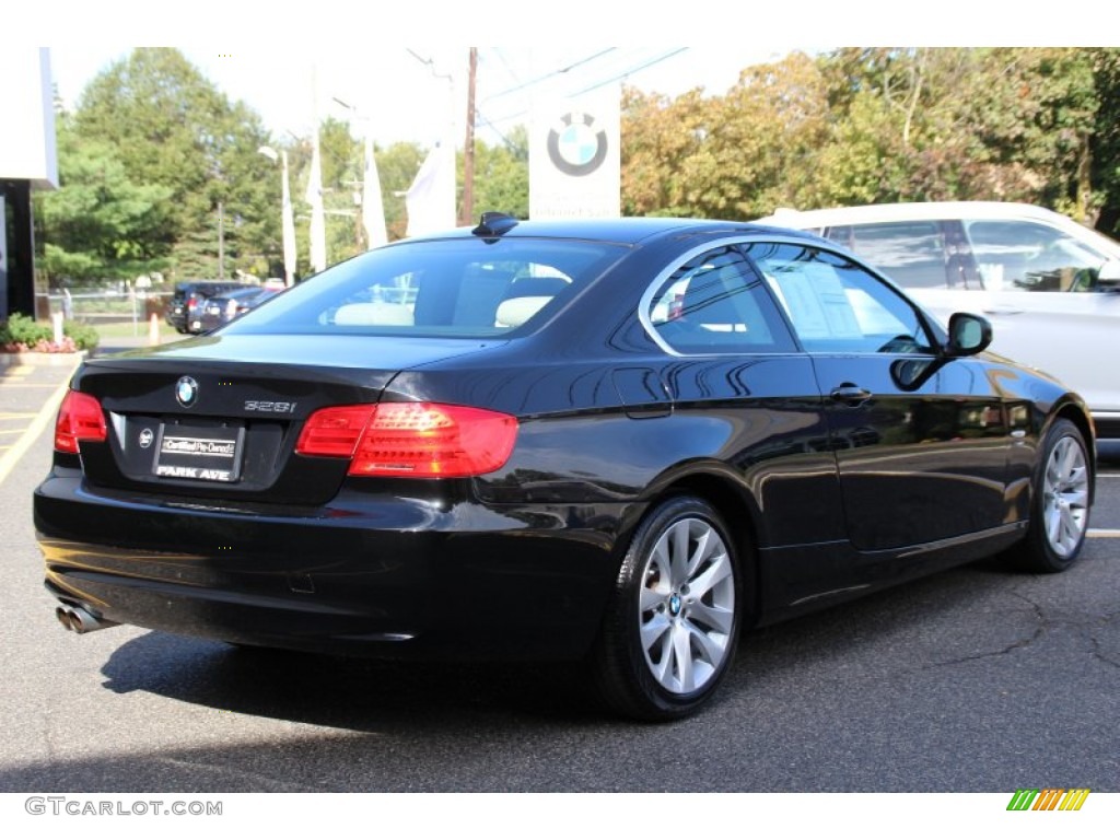 2011 3 Series 328i xDrive Coupe - Black Sapphire Metallic / Oyster/Black Dakota Leather photo #3