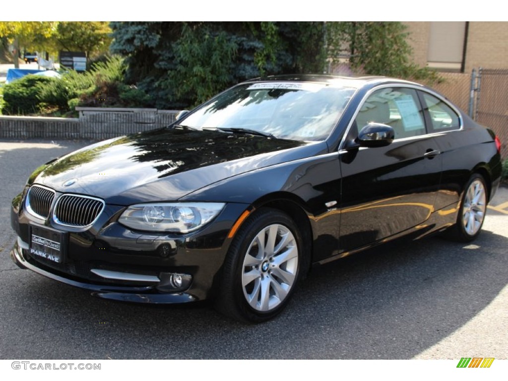 2011 3 Series 328i xDrive Coupe - Black Sapphire Metallic / Oyster/Black Dakota Leather photo #7
