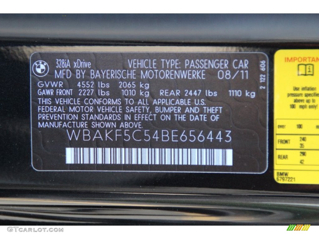 2011 3 Series 328i xDrive Coupe - Black Sapphire Metallic / Oyster/Black Dakota Leather photo #34